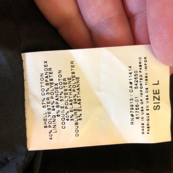 PEA-IN-THE-POD size Large Brocade Black Blazer Collared Mini-Peplum $78 NEW - Picture 12 of 12